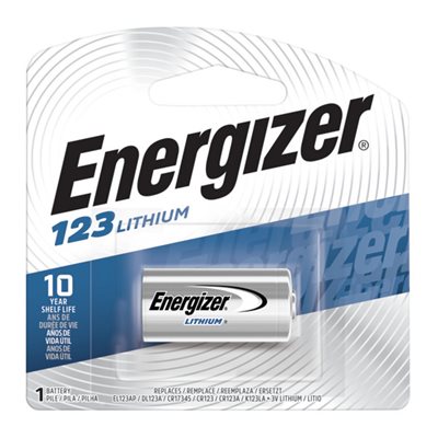 Energizer Lithium CR123A Card of 1