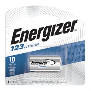 Energizer Lithium CR123A Carte de 1