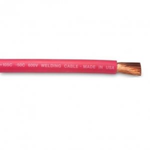 Cable à batterie, ga. 4 rouge (prix du pied)