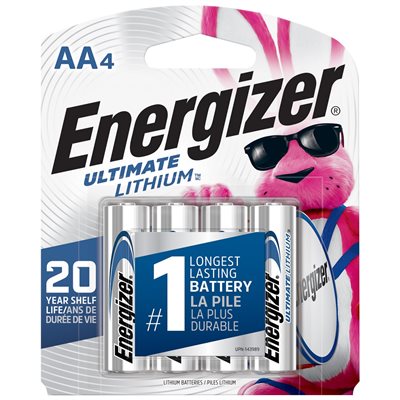 Energizer Lithium AA Ultimate card of 4
