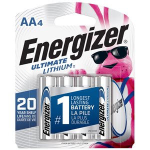 Energizer Lithium AA Ultimate card of 4