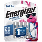 Energizer Lithium AAA Ultimate carte de 4