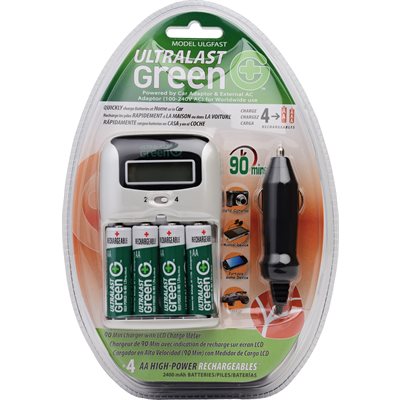 Ultralat Green charger AA / AAA (2 hours charge time)